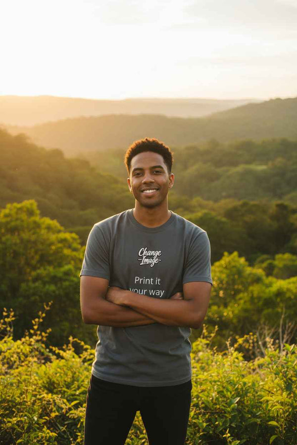 Customizable t-shirt design, allowing individuals to create and share their own personal message or story. From Wear What You Stand For Products.