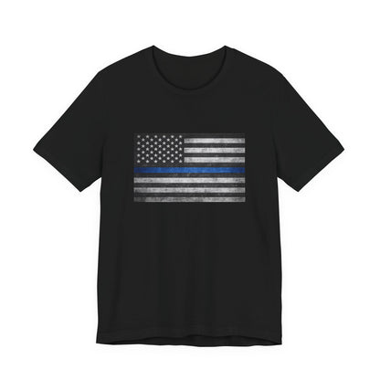 First Responders T-Shirt - Blue Line Flag - Wear What You Stand For Products