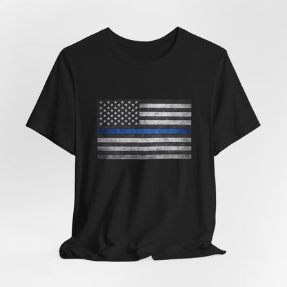 First Responders T-Shirt - Blue Line Flag - Wear What You Stand For Products