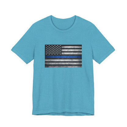 First Responders T-Shirt - Blue Line Flag - Wear What You Stand For Products