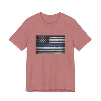 First Responders T-Shirt - Blue Line Flag - Wear What You Stand For Products