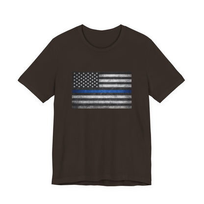 First Responders T-Shirt - Blue Line Flag - Wear What You Stand For Products