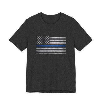 First Responders T-Shirt - Blue Line Flag - Wear What You Stand For Products