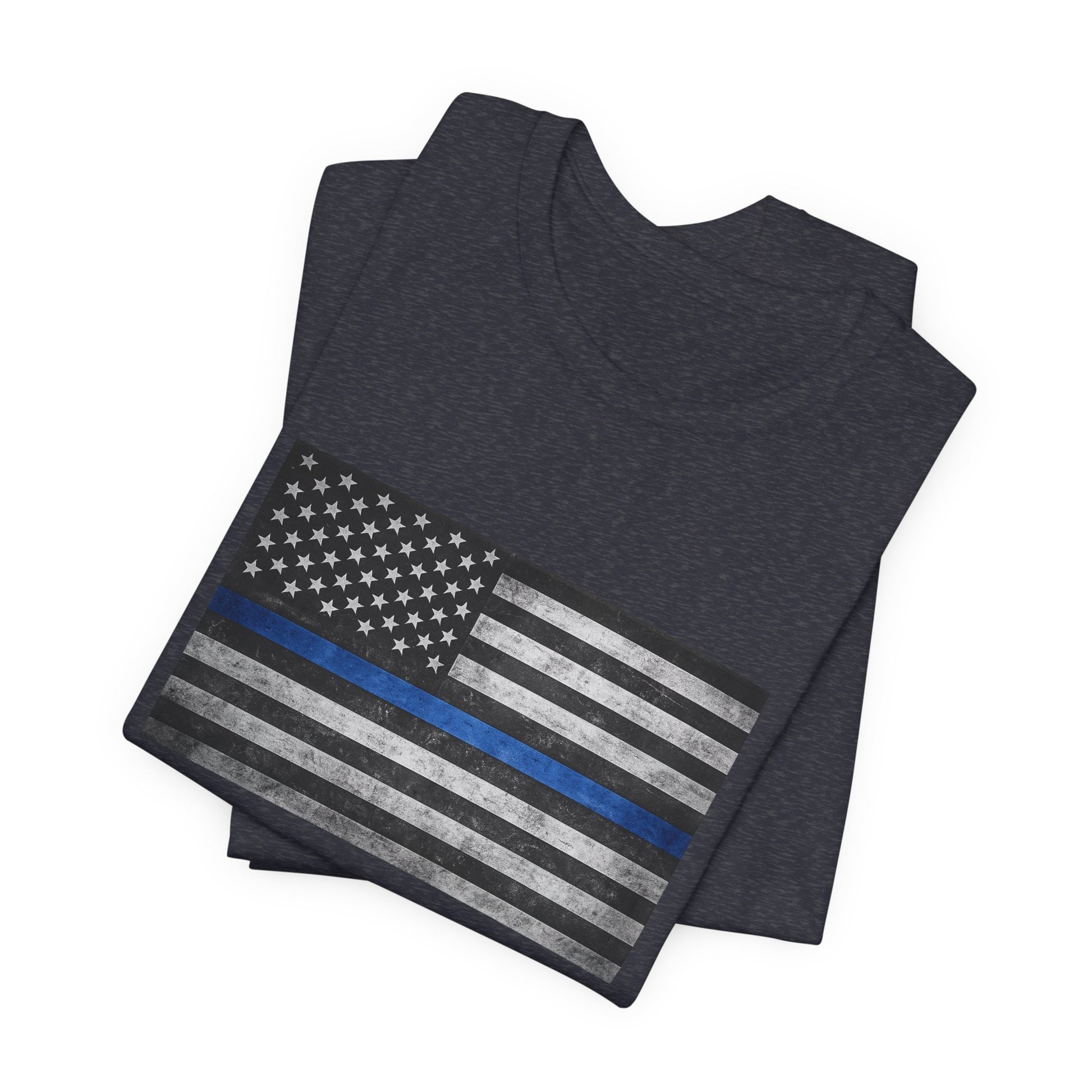 First Responders T-Shirt - Blue Line Flag - Wear What You Stand For Products