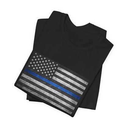 First Responders T-Shirt - Blue Line Flag - Wear What You Stand For Products