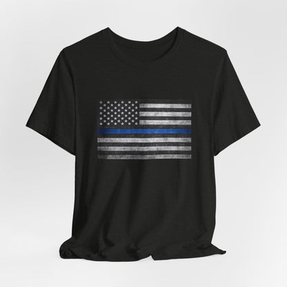 First Responders T-Shirt - Blue Line Flag - Wear What You Stand For Products