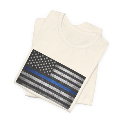 First Responders T-Shirt - Blue Line Flag - Wear What You Stand For Products
