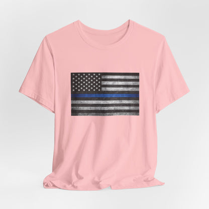 First Responders T-Shirt - Blue Line Flag - Wear What You Stand For Products