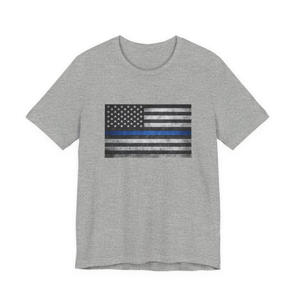 First Responders T-Shirt - Blue Line Flag - Wear What You Stand For Products