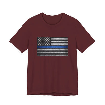 First Responders T-Shirt - Blue Line Flag - Wear What You Stand For Products