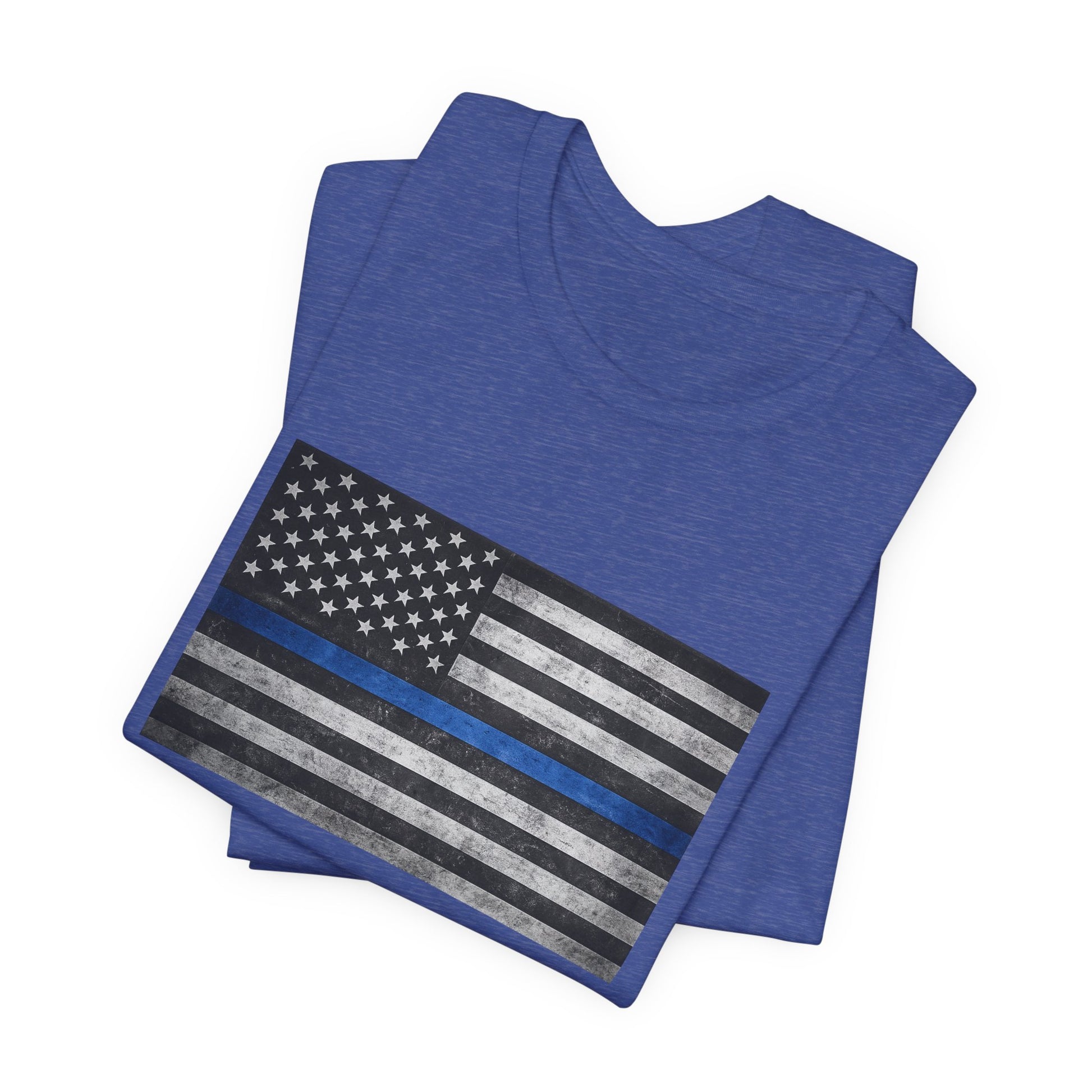 First Responders T-Shirt - Blue Line Flag - Wear What You Stand For Products