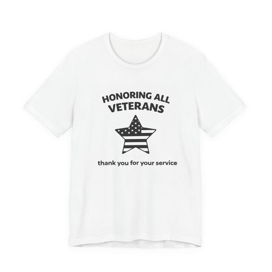 Veterans T-Shirt - Honoring All Veterans with Diagram - Wear What You Stand For Products