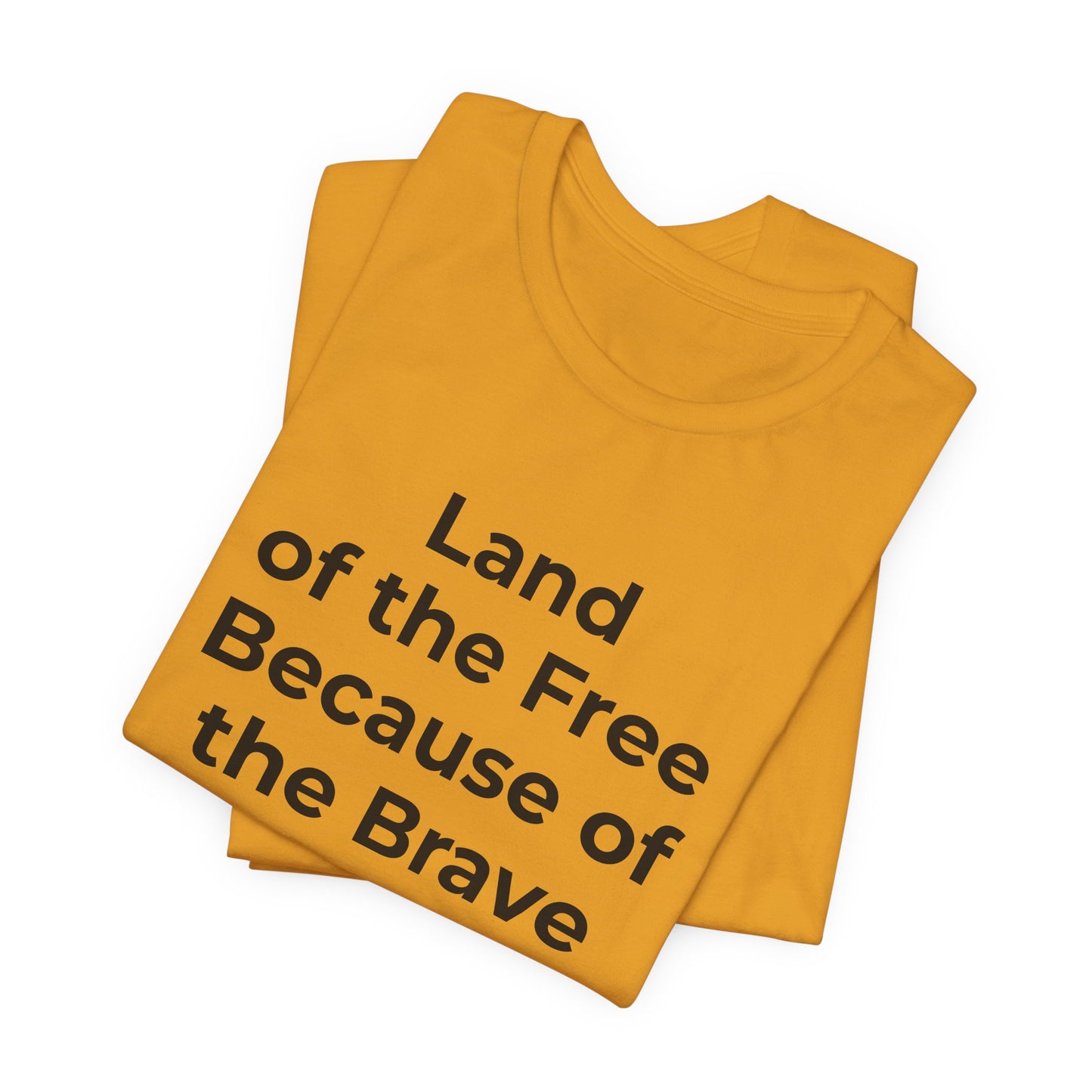 Veterans T-Shirt - Land of the Free Because of the Brave - Wear What You Stand For Products