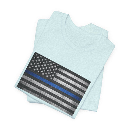 First Responders T-Shirt - Blue Line Flag - Wear What You Stand For Products