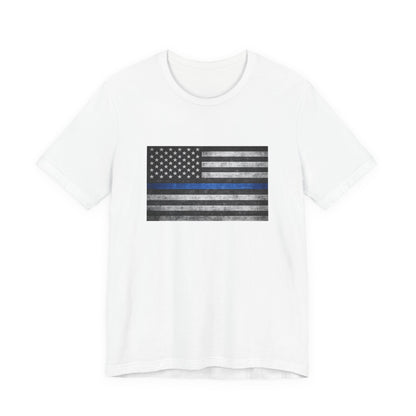 First Responders T-Shirt - Blue Line Flag - Wear What You Stand For Products