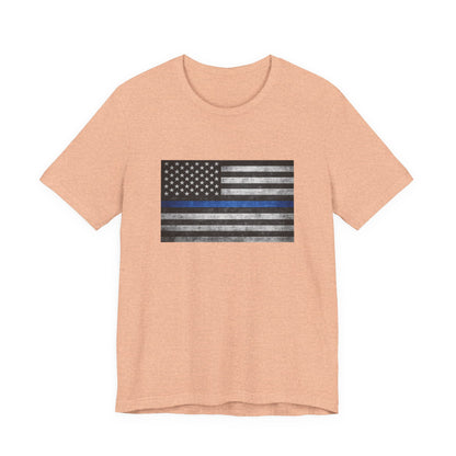 First Responders T-Shirt - Blue Line Flag - Wear What You Stand For Products