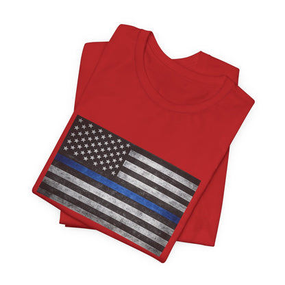 First Responders T-Shirt - Blue Line Flag - Wear What You Stand For Products