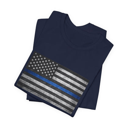 First Responders T-Shirt - Blue Line Flag - Wear What You Stand For Products