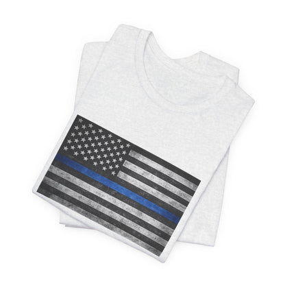 First Responders T-Shirt - Blue Line Flag - Wear What You Stand For Products