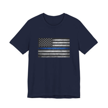 First Responders T-Shirt - Blue Line Flag - Wear What You Stand For Products