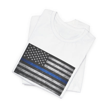 First Responders T-Shirt - Blue Line Flag - Wear What You Stand For Products