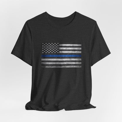 First Responders T-Shirt - Blue Line Flag - Wear What You Stand For Products