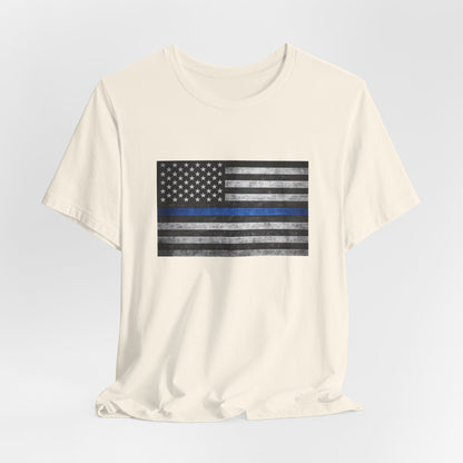 First Responders T-Shirt - Blue Line Flag - Wear What You Stand For Products