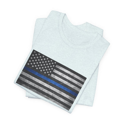 First Responders T-Shirt - Blue Line Flag - Wear What You Stand For Products