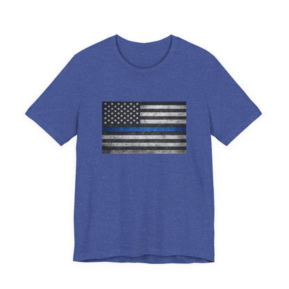 First Responders T-Shirt - Blue Line Flag - Wear What You Stand For Products