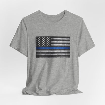 First Responders T-Shirt - Blue Line Flag - Wear What You Stand For Products