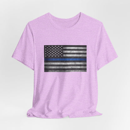 First Responders T-Shirt - Blue Line Flag - Wear What You Stand For Products