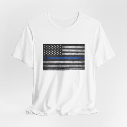 First Responders T-Shirt - Blue Line Flag - Wear What You Stand For Products
