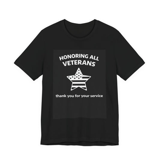 Veterans T-Shirt - Honoring All Veterans with Diagram - Wear What You Stand For Products