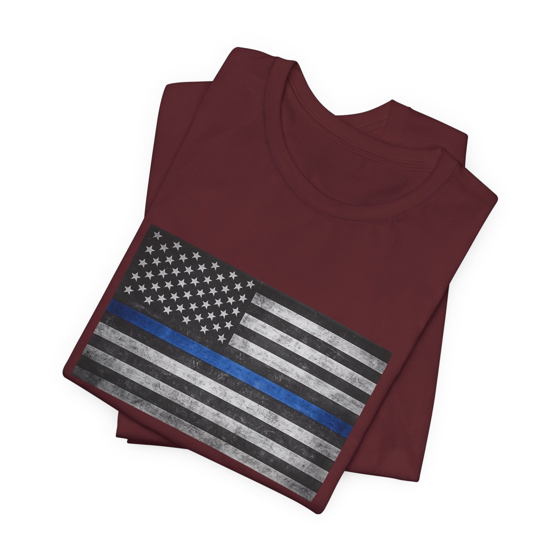First Responders T-Shirt - Blue Line Flag - Wear What You Stand For Products