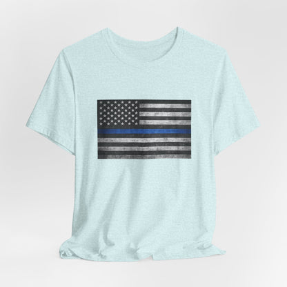First Responders T-Shirt - Blue Line Flag - Wear What You Stand For Products