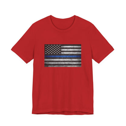 First Responders T-Shirt - Blue Line Flag - Wear What You Stand For Products